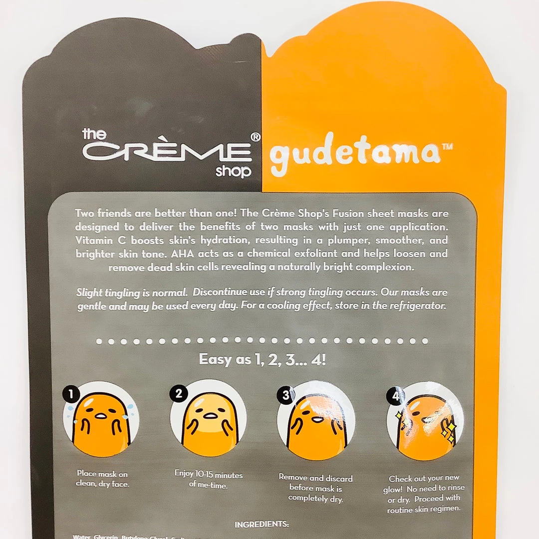 The Creme Shop The Crème Shop X Gudetama 2-in-1 Sheet Mask 4 The Creme Shop The Crème Shop X Gudetama 2-in-1 Sheet Mask