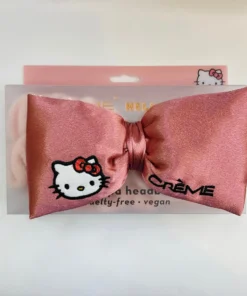 The Crème Shop X Hello Kitty Plush Satin Bow Spa Headband The Creme Shop