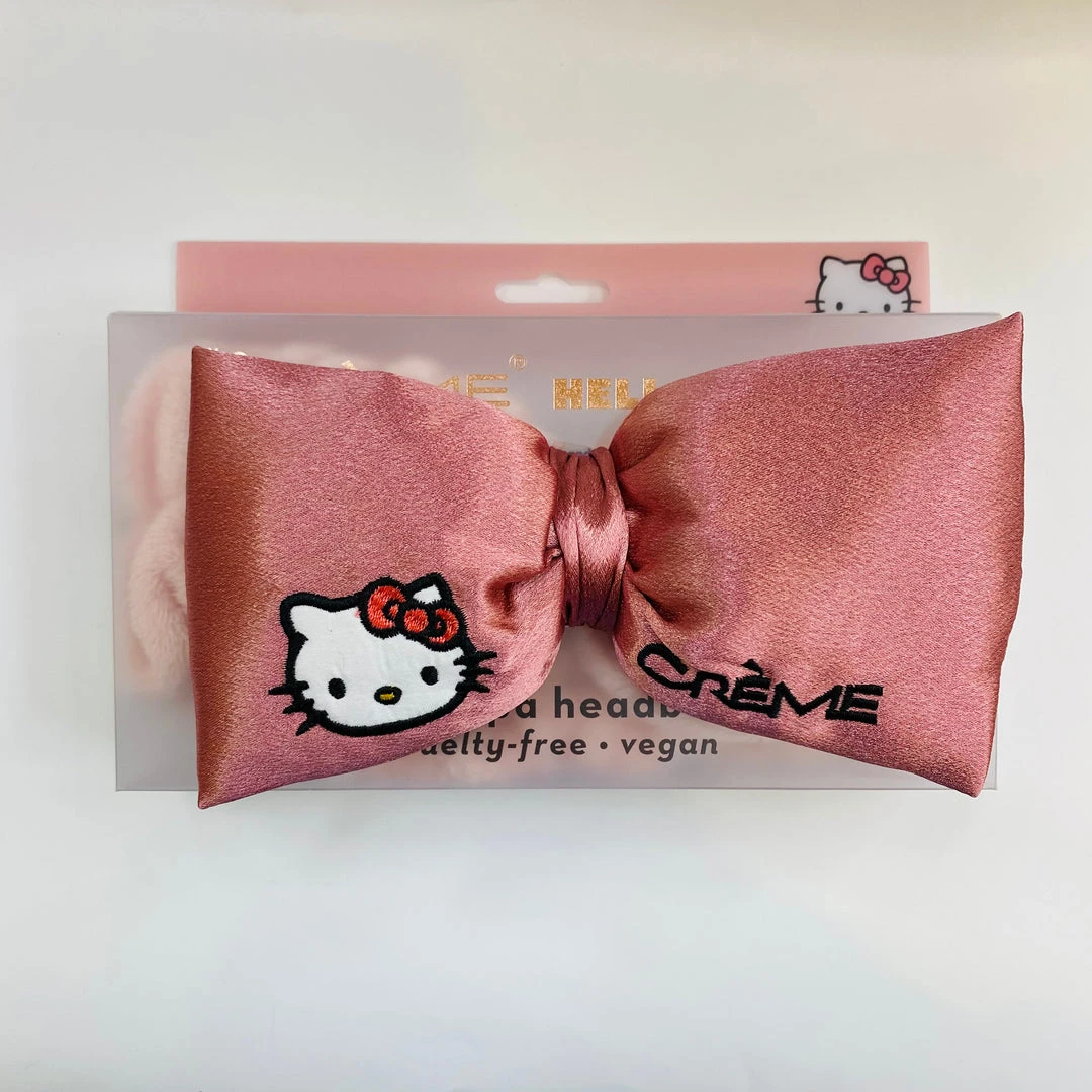 The Crème Shop X Hello Kitty Plush Satin Bow Spa Headband The Creme Shop 3 The Crème Shop X Hello Kitty Plush Satin Bow Spa Headband The Creme Shop