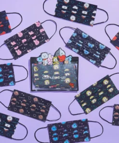 The Creme Shop The Crème Shop X BT21 Black 14pc Disposable Face Mask