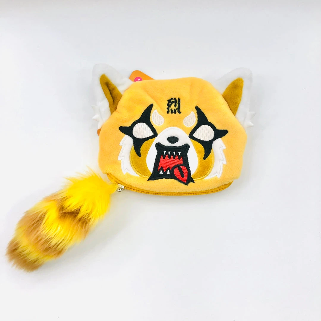 Hello Cutie Shop Wallets & Pouches Aggretsuko Face Pouch W/ Tail 3 Hello Cutie Shop Wallets & Pouches Aggretsuko Face Pouch W/ Tail