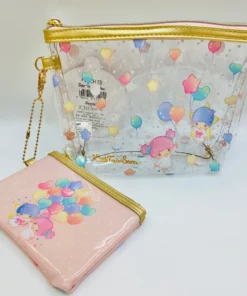 ENESCO Little Twin Stars Balloons 2 Pc Pouch Set