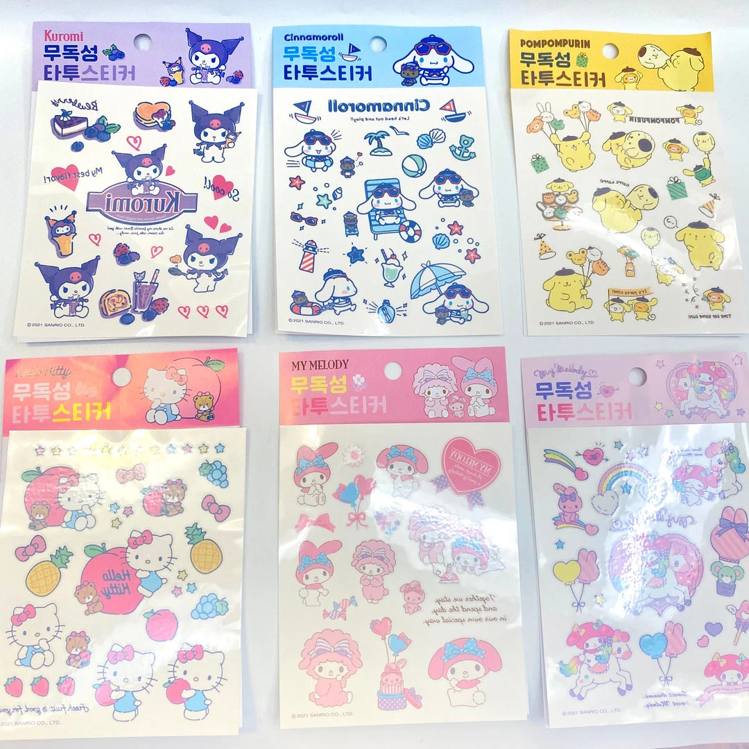 BEECRAZEE Sanrio Character Temporary Tattoo Stickers 3 BEECRAZEE Sanrio Character Temporary Tattoo Stickers